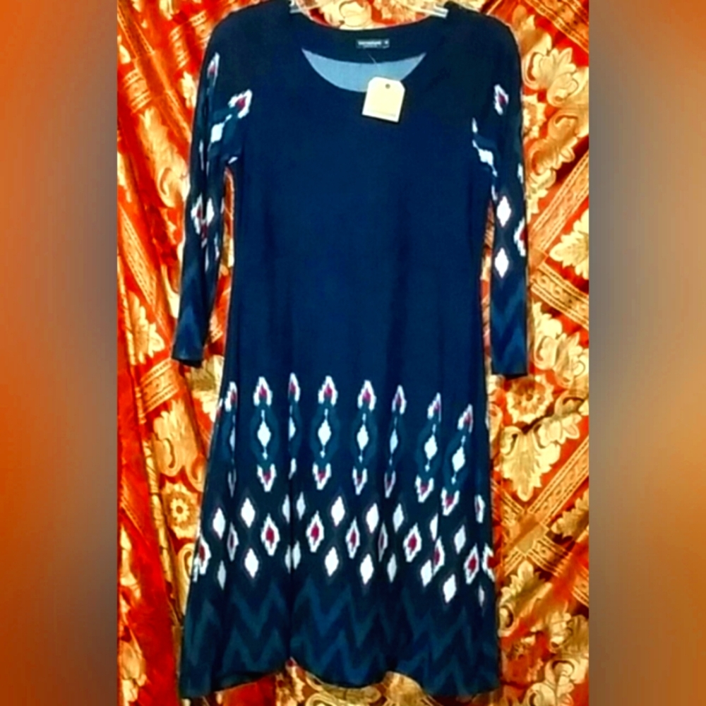 NWT Earthbound Boho Lodge Sweater Tunic Dress Holiday Party